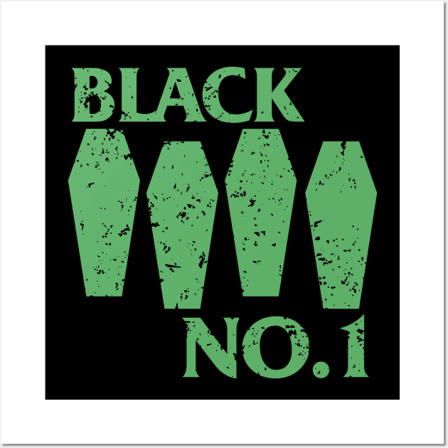 "BLACK NO 1 COFFINS" BLACK GREEN Wall Art by joeyjamesartworx